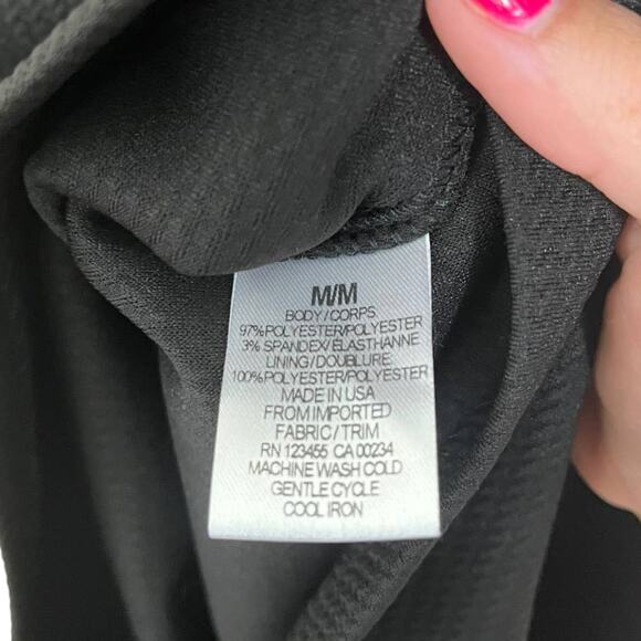 Design Lab Lord & Taylor black choker neck bodycon dress Medium NWT - Picture 5 of 5